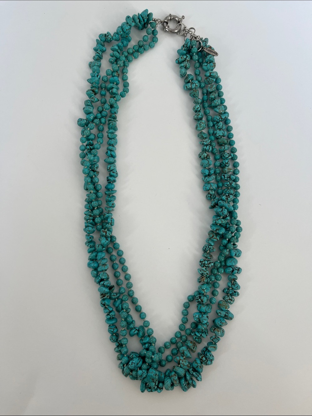 Multi-Strand Turquoise Beaded Necklace - Turquoise